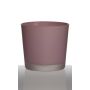 Flower pot ALENA FROST, cylinder/round, dusky pink matt, 4.3"/11cm, Ø4.5"/11,5cm