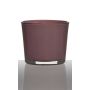 Candle glass ALENA, cylinder/round, dusky pink, 3.5"/9cm, Ø4"/10cm