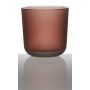 Tealight holder NICK, cylinder/round, orange matt, 3"/7,5cm, Ø3"/7,5cm