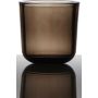 Tealight holder NICK, cylinder/round, brown transparent, 3"/7,5cm, Ø3"/7,5cm