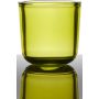 Tealight holder NICK, cylinder/round, light green-transparent, 3"/7,5cm, Ø3"/7,5cm