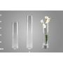 Flower vase SANYA EARTH, cylinder/round, clear, 20"/50cm, Ø3.5"/9cm