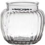 Candle glass NOLAN, ball/round, clear, 4.1"/10,5cm, Ø4.5"/11,5cm