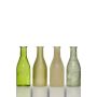 Set of 4 bottles ANYA, cylinder/round, green-yellow, 10"x2.4"x7"/26,5x6x18cm