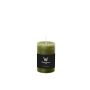 Pillar candle / Wax candle AURORA, olive green, 3.5"/9cm, Ø2.3"/5,8cm, 30h - Made in Germany