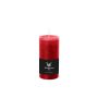 Pillar candle / Wax candle AURORA, ruby red, 4.7"/12cm, Ø2.3"/5,8cm, 42h - Made in Germany