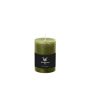 Pillar candle / Wax candle AURORA, olive green, 4"/10cm, Ø2.7"/6,8cm, 42h - Made in Germany