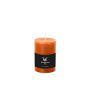 Pillar candle / wax candle AURORA, orange, 3.9"/10cm, Ø2.7"/6.8cm, 42h - Made in Germany
