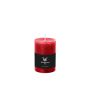 Pillar candle / Wax candle AURORA, ruby red, 4"/10cm, Ø2.7"/6,8cm, 42h - Made in Germany