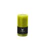 Pillar candle / Wax candle AURORA, apple green, 5.1"/13cm, Ø2.7"/6,8cm, 54h - Made in Germany