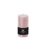 Pillar candle / Wax candle AURORA, light pink, 5.1"/13cm, Ø2.7"/6,8cm, 54h - Made in Germany