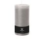 Pillar candle / Wax candle AURORA, light grey, 7.5"/19cm, Ø 3.9"/9,8cm, 155h - Made in Germany