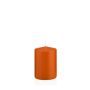 Votive candle / Pillar candle MAEVA, orange, 4"/10cm, Ø2.8"/7cm, 42h - Made in Germany