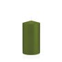 Votive candle / Pillar candle MAEVA, olive green, 6"/15cm, Ø3.1"/8cm, 69h - Made in Germany
