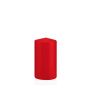 Votive candle / Pillar candle MAEVA, red, 5.1"/13cm, Ø2.8"/7cm, 52h - Made in Germany