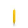 Cone shaped candle / Household candle ARIETTA, yellow, 6.5"/16,4cm, Ø 1.1"/2,8cm, 6h - Made in Germany
