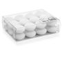 Set of 24 floating candles / Tea lights ORNELLA, white, Ø 1.8"/4,5cm, 4h