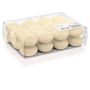 Set of 24 floating candles / Tea lights ORNELLA, cream, Ø 1.8"/4,5cm, 4h