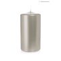 Christmas candle / Pillar candle ROSELLA, silver, 5.9"/15cm, Ø 3.1"/8cm, 69h - Made in Germany