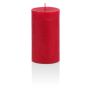 Block candle / Christmas candle MATHILDA, ruby red, 4"/10cm, Ø2.7"/6,8cm, 45h - Made in Germany