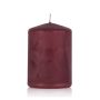 Table candle / Votive candle ANASTASIA, ice effect, bordeaux, 4"/10cm, Ø2.8"/7cm, 42h - Made in Germany