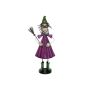 Halloween decorative figure: little witch MYSTERY with broom and hat, 100cm