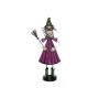 Halloween decorative figure: little witch MYSTERY with broom and hat, 3ft/100cm