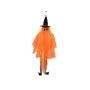 Halloween decorative figure: JEGOR ghost with witch's hat, LEDs, orange, 5ft/150cm