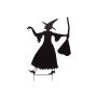 Halloween decorative figure: SPOOKY WITCH silhouette, metal, black, 140cm