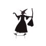 Halloween decorative figure: SPOOKY WITCH silhouette, metal, black, 5ft/140cm