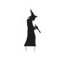 Halloween decorative figure: SPOOKY WITCH silhouette, metal, black, 4ft/110cm