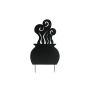 Halloween decorative figure, silhouette witch’s cauldron SPOOKY CAULDRON, metal, black, 83cm