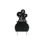 Halloween decorative figure, silhouette witch's cauldron SPOOKY CAULDRON, metal, black, 33"/83cm