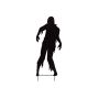 Halloween decorative figure, silhouette man, SPOOKY ZOMBIE, metal, black, 135 cm