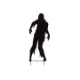 Halloween decorative figure, silhouette man, SPOOKY ZOMBIE, metal, black, 4ft/135cm