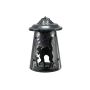 Halloween decorative lantern / light COSMO with tea light holder, cat, 23cm