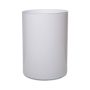 Glass cylinder vase SANYA EARTH, white, 25cm, Ø18cm