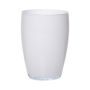 Round glass vase HENRY, white, 20cm, Ø14cm