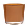 Maxi tealight jar ALENA, sudan brown, 9cm, Ø10cm