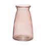 Flower vase TIBBY made of glass, pale pink-clear, 14,5cm, Ø9,5cm