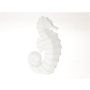 Decorative marine figurine Seahorse PRUSSO, white, 7"x3.1"x11"/19x8x28cm