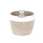 Flower pot BONCHI with bunny head, ceramic, Easter decoration, grey-white, 4.5"/11,5cm, Ø4.3"/11cm