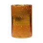 Glass table vase RIGOBERTO, gold in the middle, orange-brown-clear, 15cm, Ø10cm