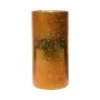 Glass table vase RIGOBERTO, gold in the middle, orange-brown-clear, 25cm, Ø12,5cm