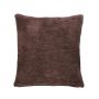 Canvas decorative cushion KALUA, chocolate brown, 18"x18"/45x45cm