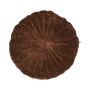 Round seat cushion BELLONA, chocolate brown, 4"x16"/10x40cm
