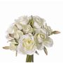 Decorative rose bouquet ROSILA, white, 8"/20cm, Ø 5.9"/15cm