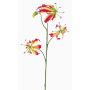 Artificial Gloriosa flower TIANA, fuchsia-green, 31"/80cm, Ø 3.1"-5.9"/8-15cm