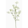Artificial dill branch WINCENT with flowers, white-green, 31"/80cm