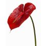 Artificial flamingo flower MOIRA, red, 30"/75cm, 5.1"x8"/13x20cm